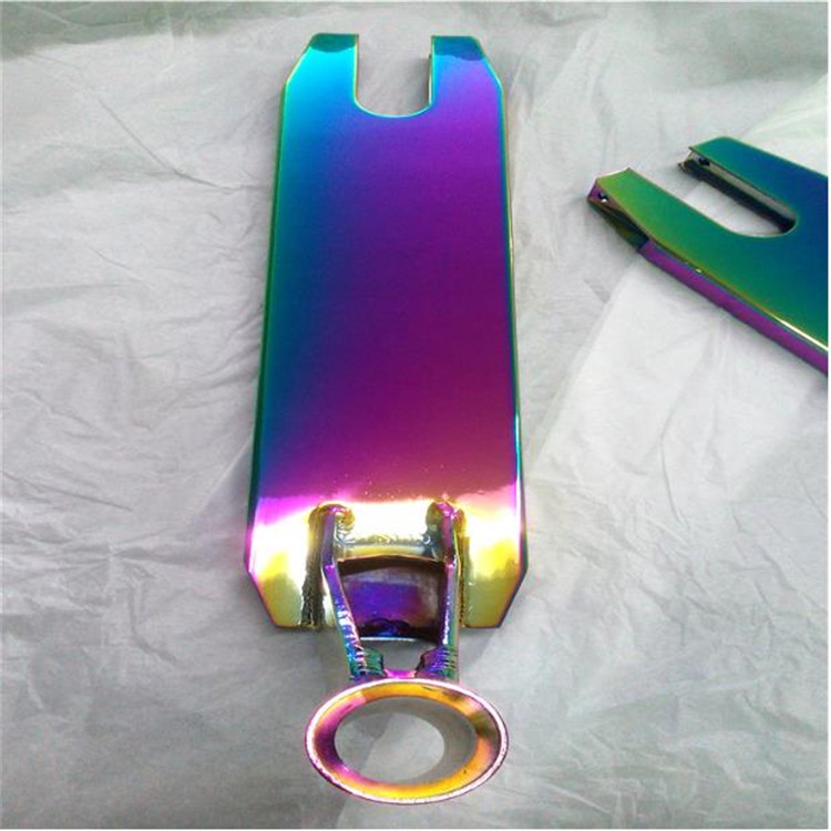 鋁金屬滑板車PVD真空電鍍七彩